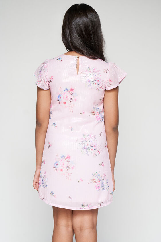 Pink Floral Party Dress, Pink, image 4